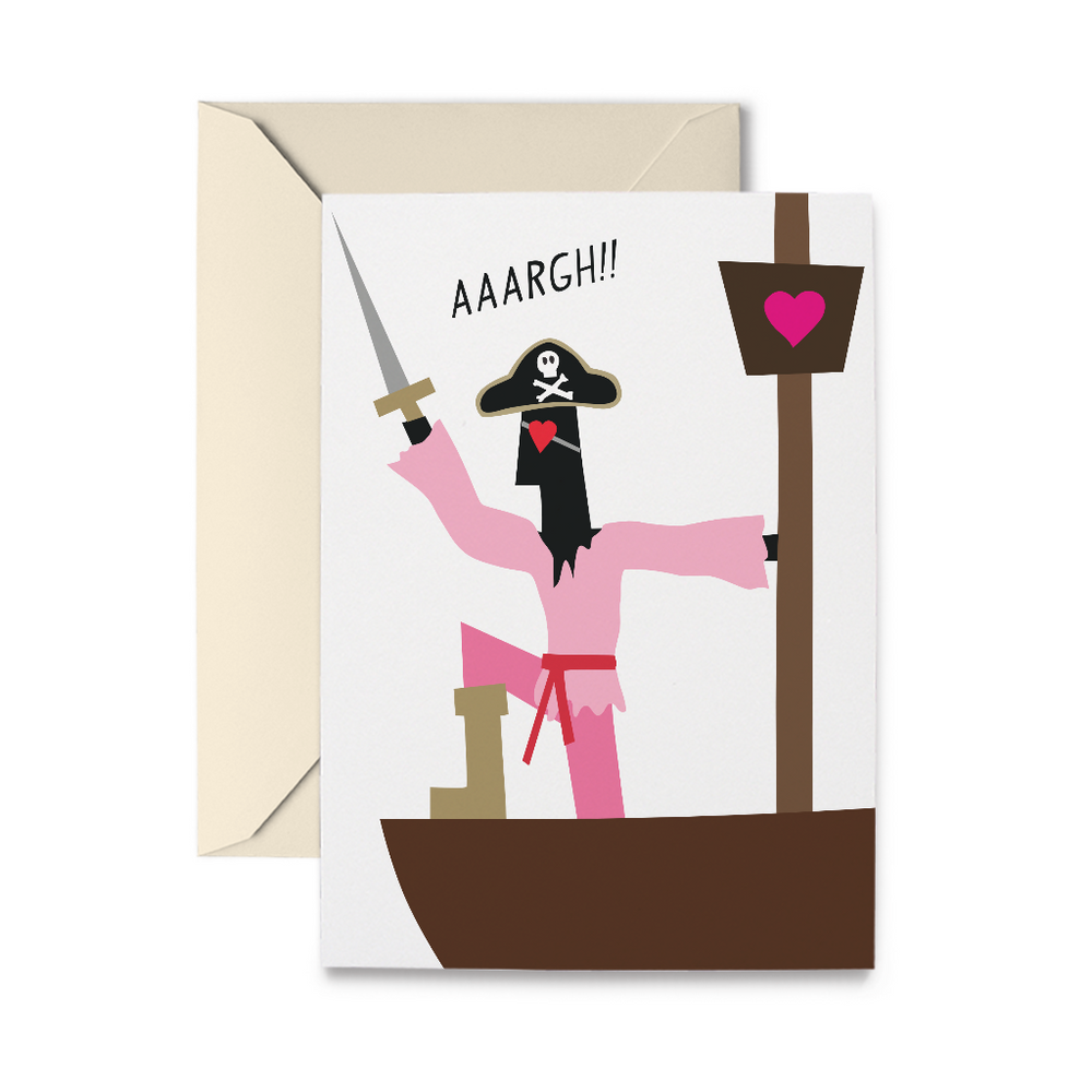 Pirate Love Valentine Greeting Card