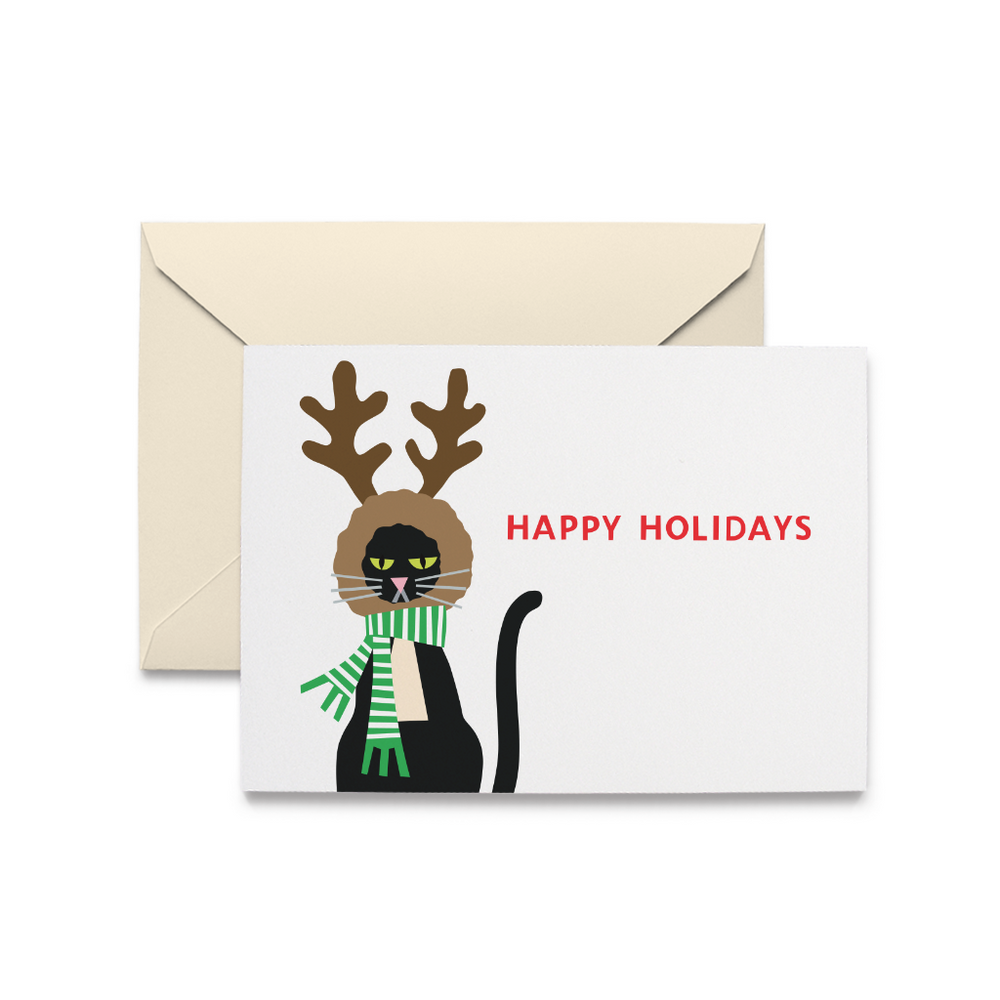Reindeer Cat Holiday Cards