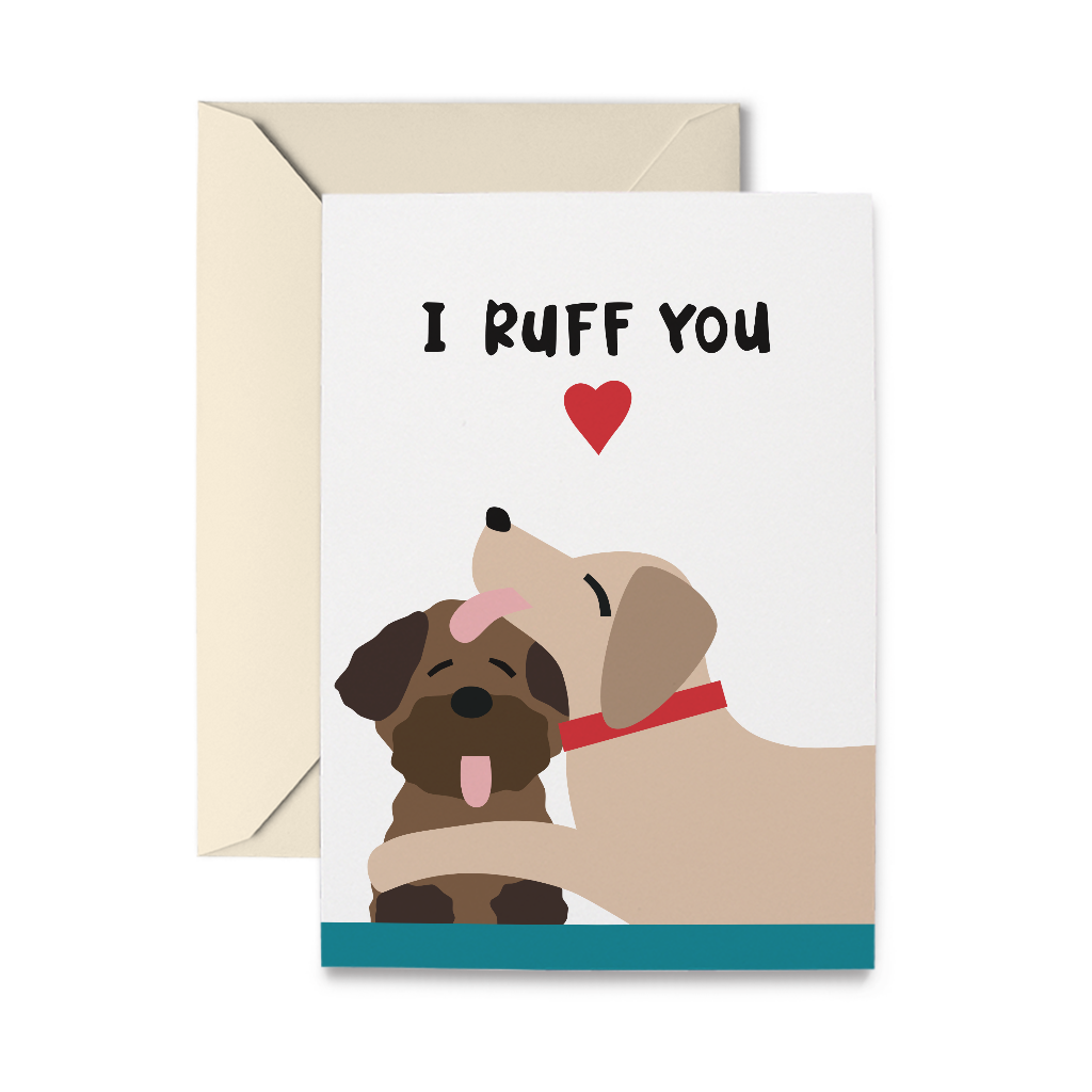 Ruff You Valentine Greeting Card – R. Nichols