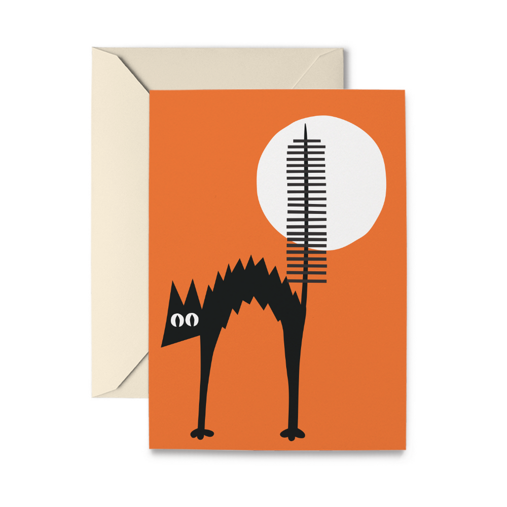 Spooky Cat Greeting Card