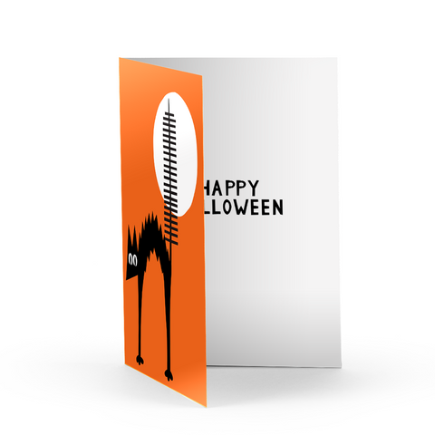 Spooky Cat Greeting Card