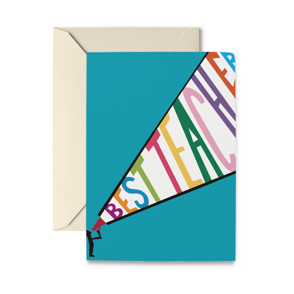 Teacher Megaphone Greeting Card