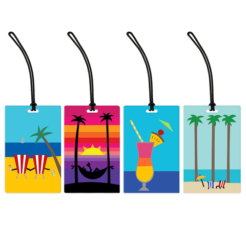 Tropical Vacation Luggage Tag Set