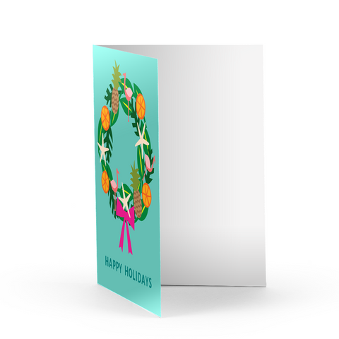 Tropical Wreath Holiday Cards