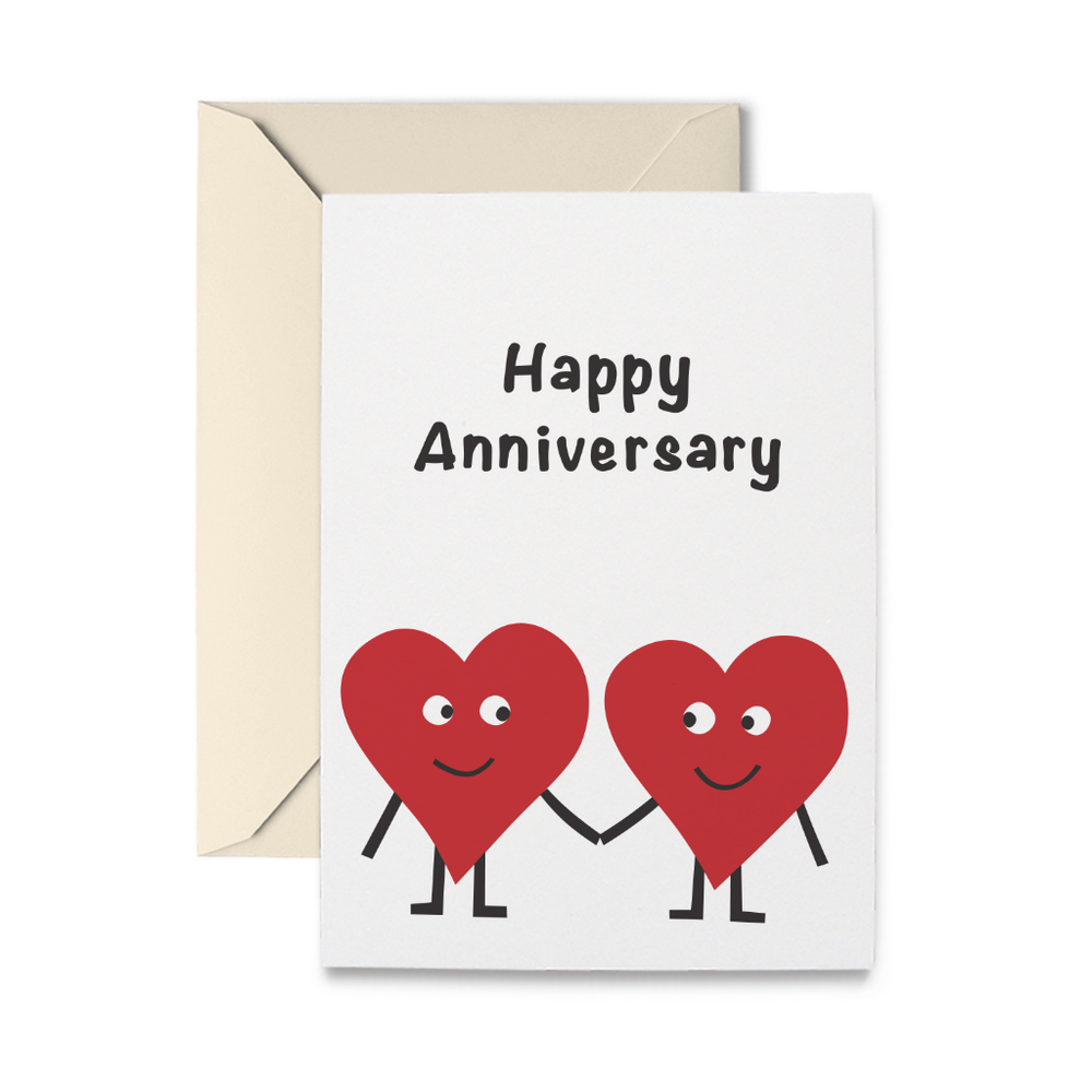 Anniversary Hearts Greeting Card