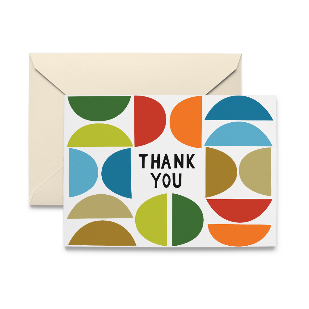 Mid Century Thank You Note Cards