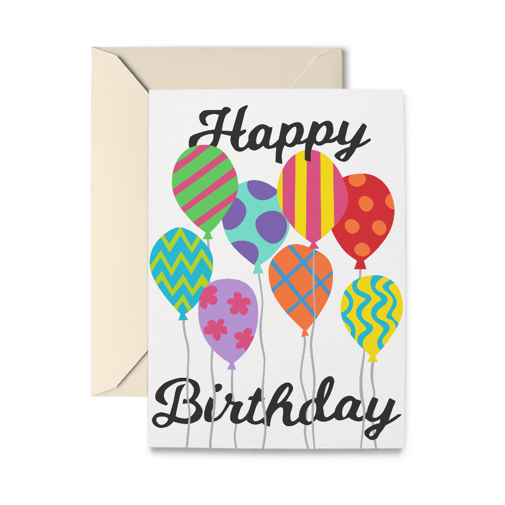 Birthday Balloon Bunch Greeting Card