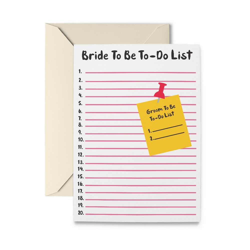 Bride's List Greeting Card