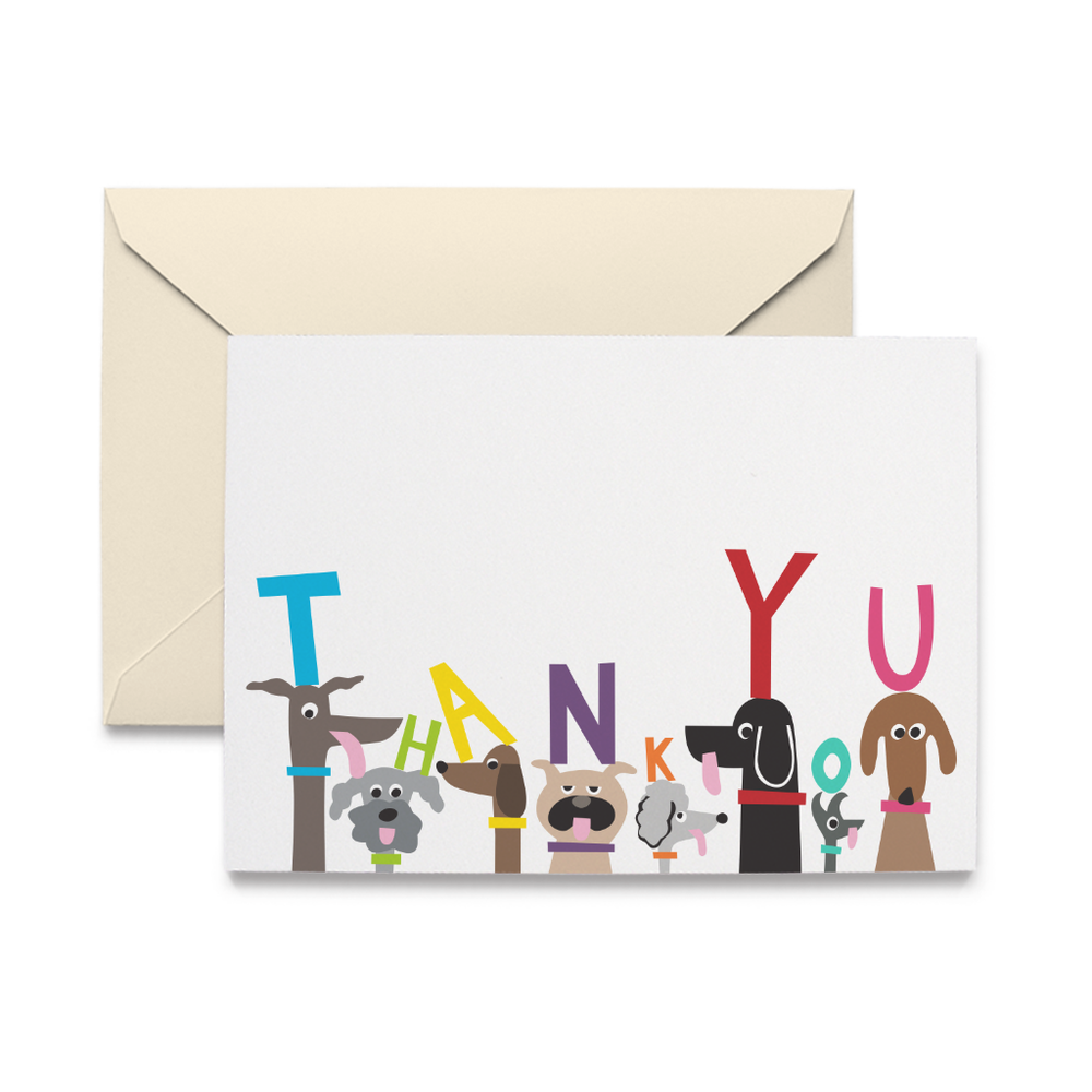 Dog Pack Thank You Note Cards