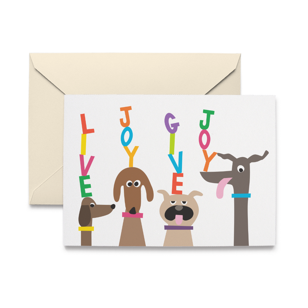 Doggie Live Joy Give Joy Note Cards