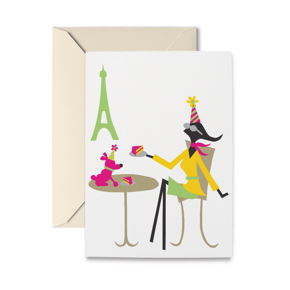 French Birthday Greeting Card