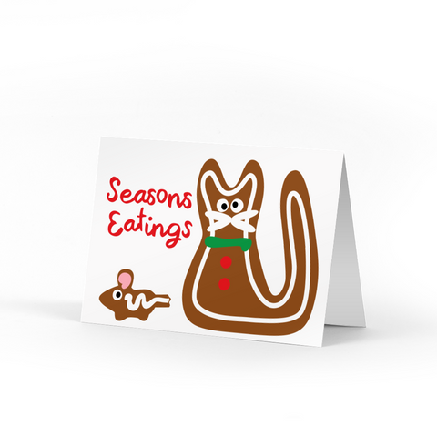 Gingerbread Cat Holiday Cards
