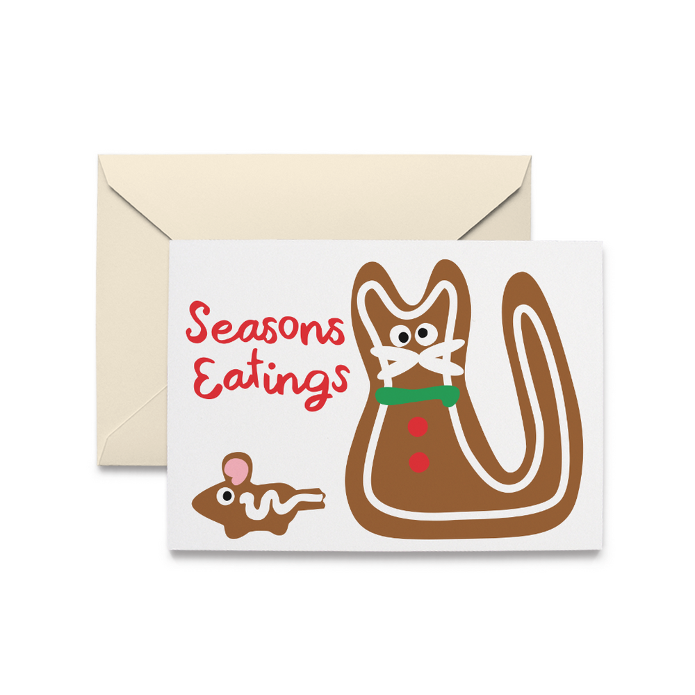 Gingerbread Cat Holiday Cards