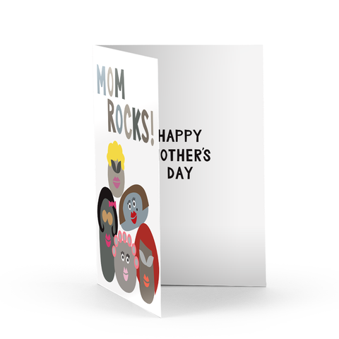 Mom Rocks Greeting Card