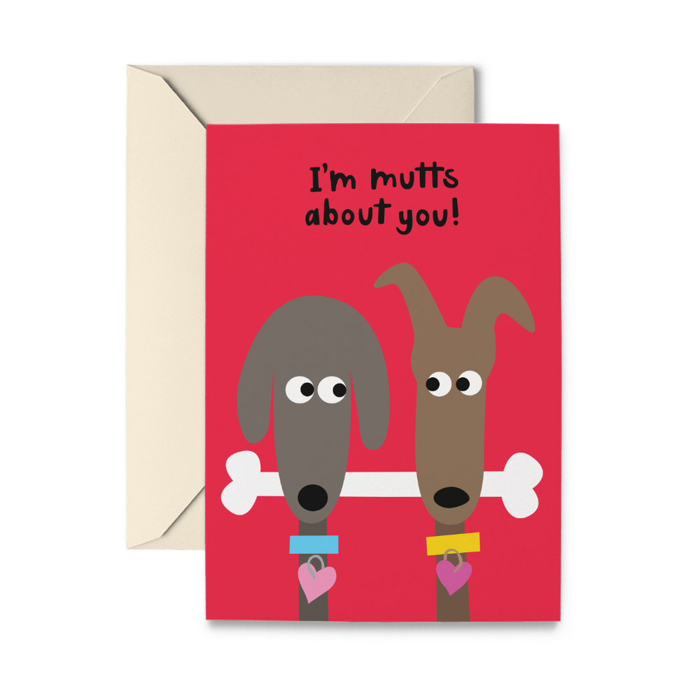 Mutts About You Greeting Card
