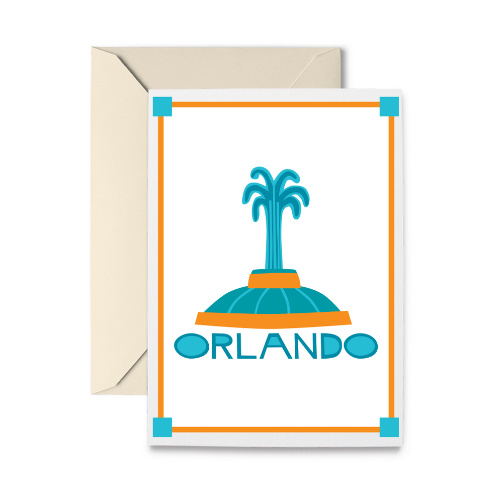 Orlando Fountain Greeting Card