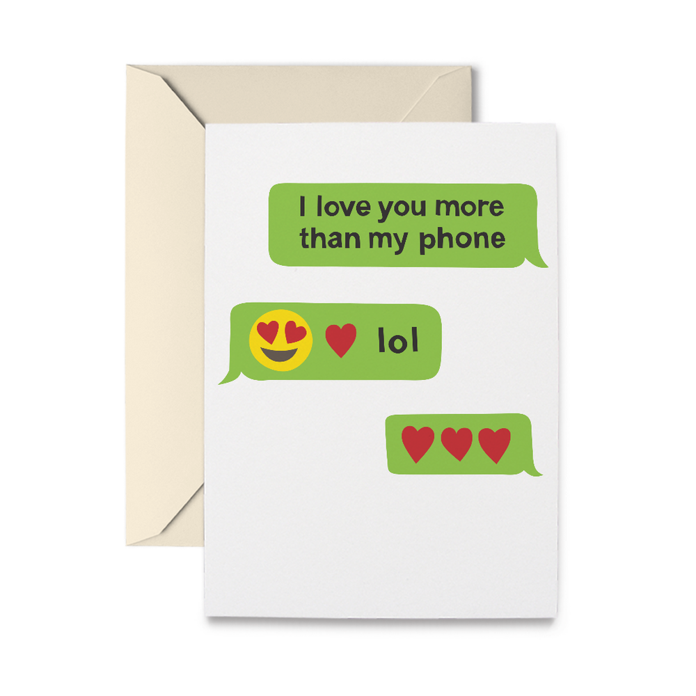 Texting Love Greeting Card