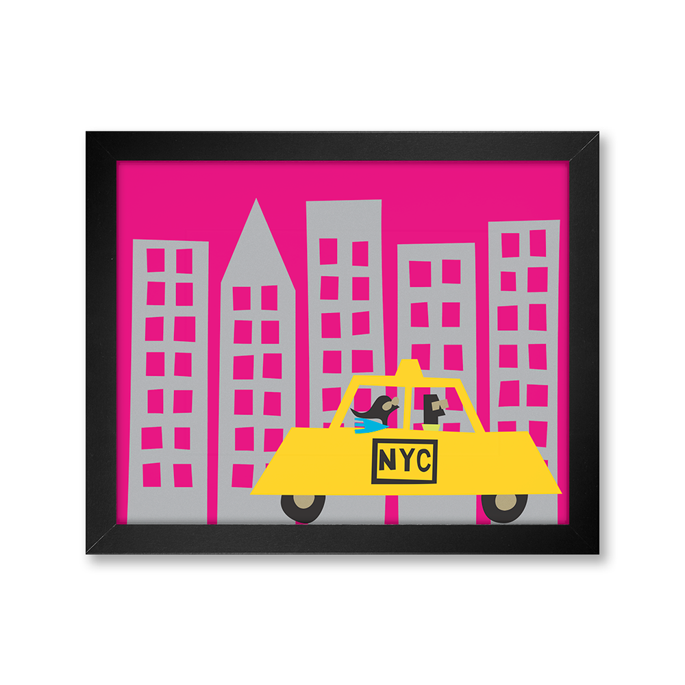 Pink Taxi Print