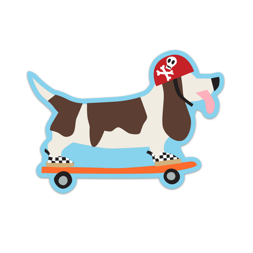 Skater Dog Sticker
