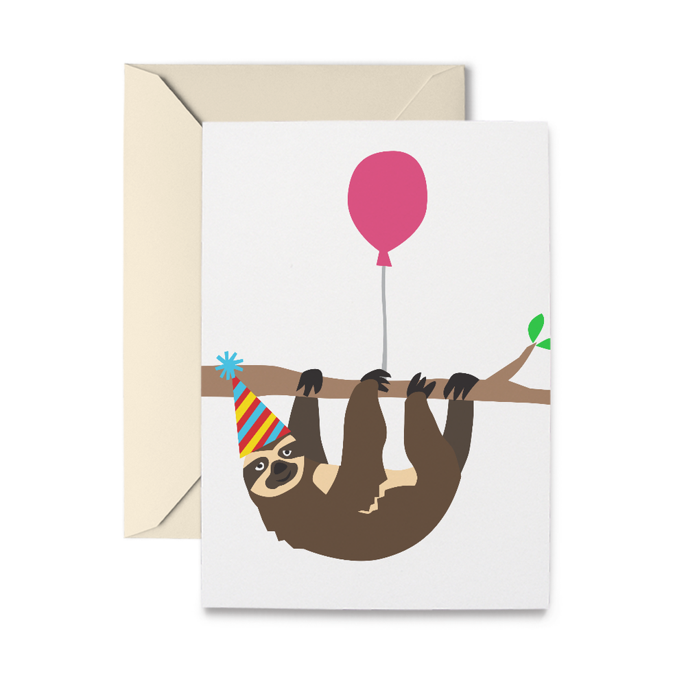Birthday Sloth Greeting Card