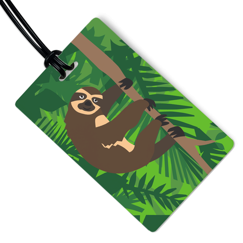 Sloth top luggage tag