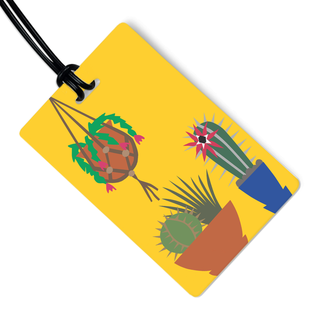 Succulents Luggage Tag