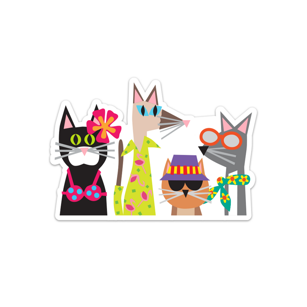 Summer Kitties Sticker