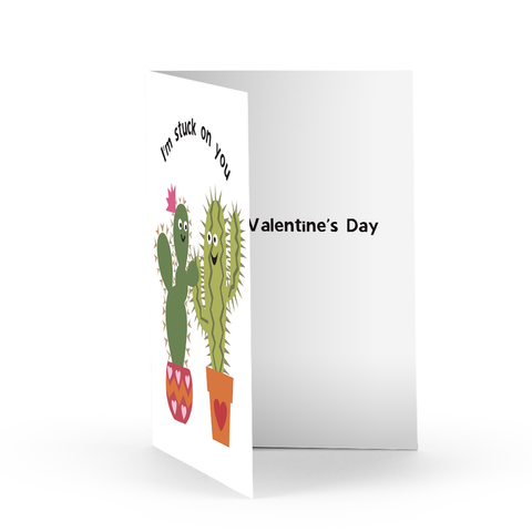 Valentine Cacti Greeting Card