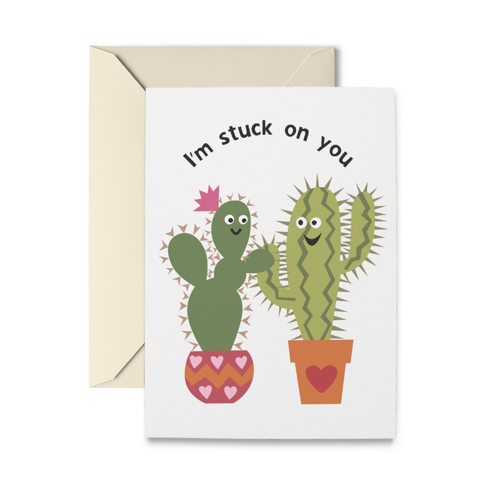 Valentine Cacti Greeting Card