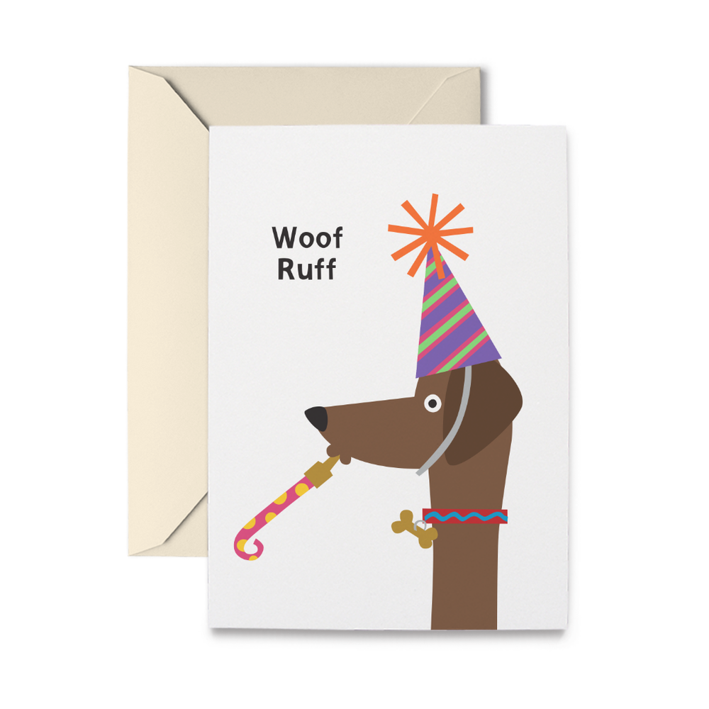 Woof Ruff Birthday Greeting Card